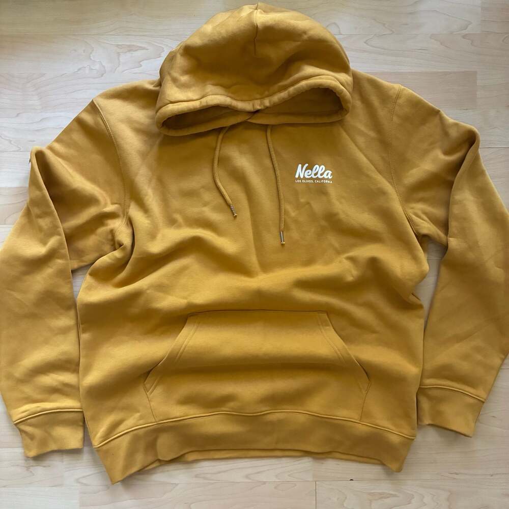 Nella Los Olivos, California Orange Yellow Pullover Hoodie Sz XXL
